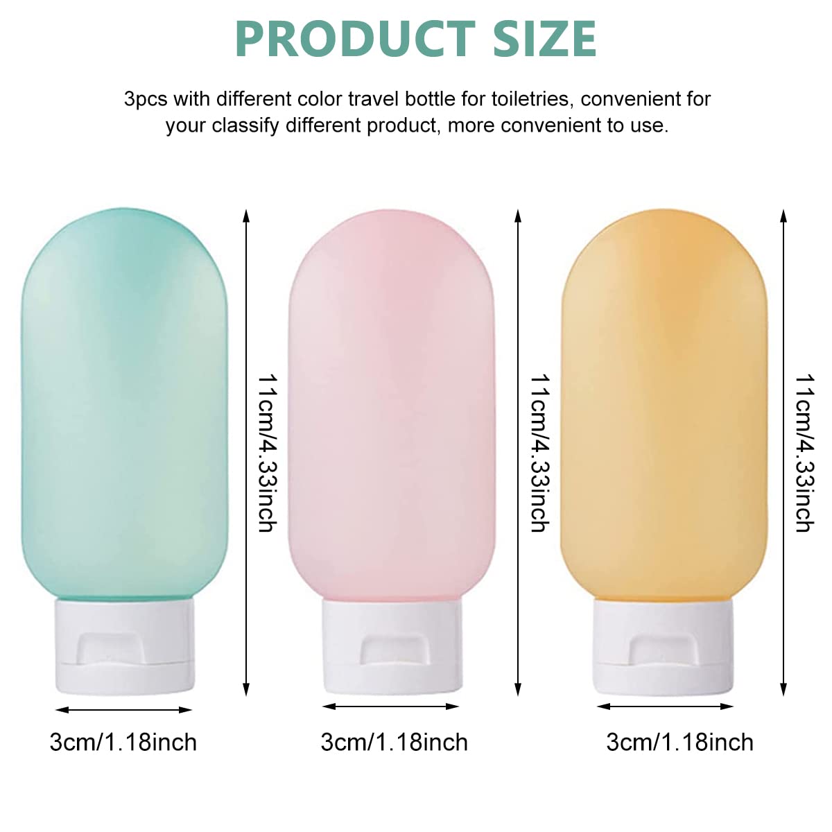 MAYCREATE Plastic 3Pcs Travel Toiletries Bottle 60Ml Empty Travel Bottles For Toiletries Leakproof Squeeze Travel Bottle Kit Containers For Shampoo Lotion, Pink MAYCREATE Plastic 3Pcs Travel Toiletries Bottle 60Ml Empty Travel Bottles For Toiletries Leakproof Squeeze Travel Bottle Kit Containers For Shampoo Lotion, Pink